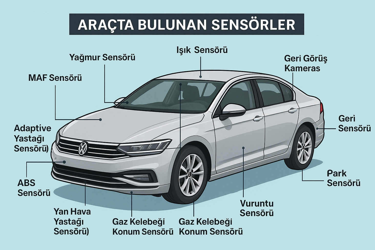 Araçlarda Bulunan Tüm Sensörler ve Görevleri